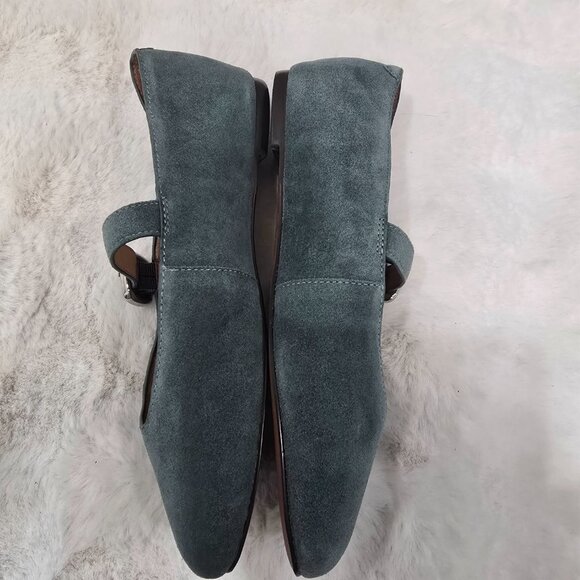 Madewell The Remy Mary Jane Flats Architect Green Suede Women's Size 8.5 NEW - Picture 8 of 9